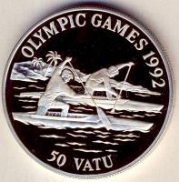 Vanuatu 1992. 50V Ag "Olimpia-kenu" T:PP Csak 40.000db!
