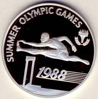 Barbados 1988. 20$ Ag "Olimpia-gátfutás" T:PP Csak 15.000db!