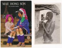 10 db MODERN folklór képeslap / 10 modern folklore motive postcards