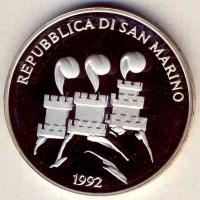 San Marino 1992. 500L Ag "Olimpia" T:PP