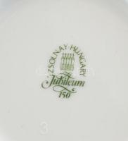 Zsolnay jubileumi emléktál a Feszty-körkép részletével. Matricás, jelzett (Zsolnay 150. Jubileum), m...