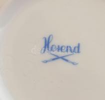 Herendi hecsedli mintás váza. Kézzel festett, jelzett, másodosztály, hibátlan, m: 14 cm