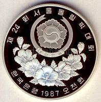 Dél-Korea 1987. 5000W Ag "Olimpia-Chegi-Kicking" T:PP