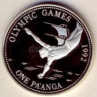 Tonga 1991. 1P Ag "Olimpia-műugrás" T:PP