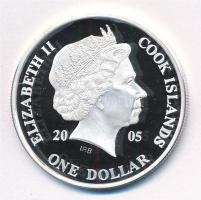 Cook-szigetek 2005. 1$ Ag "Ázsia történelme-Hong Kong visszakerül Kínához" kapszulában, ta...