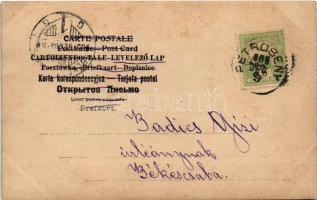 1905 Petrozsény, Petrosani; Vasúti részlet a Bóli barlang közelében, vasútvonal, Bolibarlang vasútál...