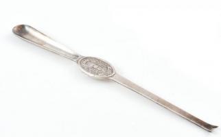 Homár villa, ezüstözött alpakka, jelzett: Bense Alp (90), kopásnyomokkal, h:19,5cm