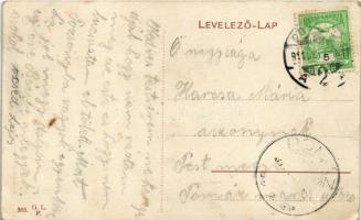 1911 Pozsony, Pressburg, Bratislava; Stefánia út, Deák szálloda / street, hotel (EK)