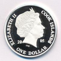 Cook-szigetek 2005. 1$ ezüstözött sárgaréz "Ázsia történelme - Salamon király Temploma" ka...