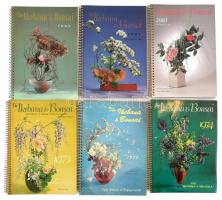 1973-2003 Ikebana & Bonsai, 6 db képes naptár, angol nyelvű, spirálfűzött