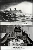 Hajózni kell! Különféle külföldi filmek, amelyekben a kisebb-nagyobb hajók, csónakok fontos kellékek voltak, 13 db vintage produkciós filmfotó, ezüstzselatinos fotópapíron, 18x24 cm