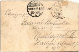 1902 Párkánynána, Párkány-Nána, Parkan, Stúrovo; Pályaudvar, vasútállomás. Stromf Ignác kiadása / ra...