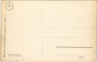 Vámosgyörk, vasútállomás, vonat, gőzmozdony, artézi kút. Vasúti levelezőlapárusítás 9996. (EK)