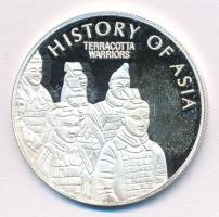 Niue 2003. 5$ Ag "Ázsia történelme - Terrakotta harcosok" kapszulában, tanúsítvánnyal, biz...