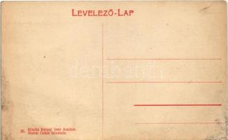 Arad, Boros Béni tér, emeletes autóbusz, Gazdasági gépraktár. Kerpel Izsó kiadása, Ruhm Ödön felvéte...