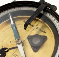 1915 M15 típusú tüzérségi iránytű Otto Ganser - Wien fedlapján, rézbe karcolt Közép-Európa térképpel...