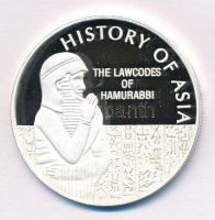 Niue 2003. 5$ Ag "Ázsia történelme - Hammurápi törvénykönyve" kapszulában, bizonytalan ezüsttartalommal, tanúsítvánnyal (19,65g/39mm) T:PP patina Niue 2003. 5 Dollars Ag "History of Asia - The Lawcodes of Hamurabbi" in capsule, uncertain silver finesse, with certificate (19,65g/0.999/39mm) C:PP patina