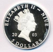 Niue 2003. 5$ Ag "Ázsia történelme - Hammurápi törvénykönyve" kapszulában, bizonytalan ezü...