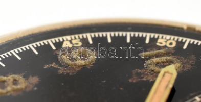 II. világháborús Minerva katonai, kronográfos zsebóra. Működő, jó állapotban, számlapon az óra számj...