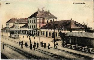 1914 Tövis, Teius; vasútállomás. Vasúti levelezőlapárusítás 3067. / railway station (EB)