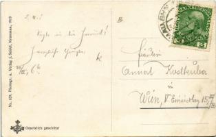 1914 Cesky Krumlov, Krummau, Krumau; Salutschiessen d. fürstl. Grenadiere / cannons, military office...