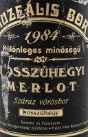 1984 Hosszúhegyi Merlot 1984, muzeális bor, hajós-bajai borvidék, szakszerűen tárolt, bontatlan pala...