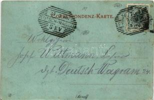 1900 Valtice, Feldsberg; Stadtplatz / square, night (EK)