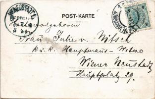 1900 Praha Prag; Das Deutsche Theater / German theatre. Art Nouveau (Rb)