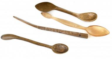 2 db réz gyógyszerész edény réz kis szaru spatulákkal d: 13 cm