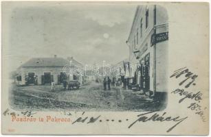 1899 (Vorläufer) Pakrác, Pakratz, Pakrac; utca, üzletek / street view, shops (b)