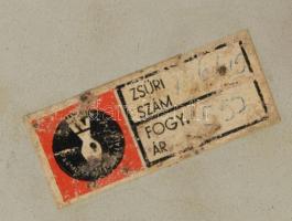 Iparművész réz és kerámia hamutál jelzett 14cm