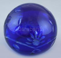 Kék kristály gömb levélnehezék 13 cm