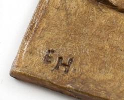 1988 E. H. jelzéssel: II. János Pál pápa Ausztriában, kétoldalas bronz plakett / John Paul II in Aus...