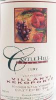 1997 Castle Hill Cellars Villányi Kékoportó, 12%,szakszerűen tárolt bontatlan palack száraz vörösbor...