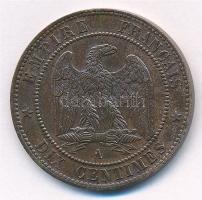 Franciaország / Második Császárság 1853A 10c Br "III. Napóleon" T:1- patina, kis ph
Franc...