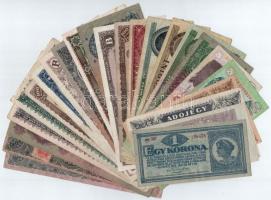 1920-2006. 24db-os vegyes Korona-, Pengő- és Forint bankjegytétel, közte 1946. 1.000.000BP T:III,III-