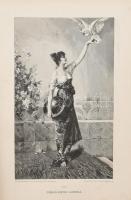 cca 1900 40 db fametszetű illusztráció. Részben sérült és foltos. Dekoratív Moderne Kunst vászonborí...