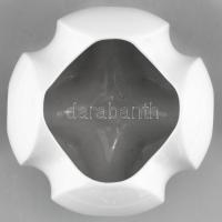 Retró design váza, fehér mázas, jelzés nélkül, m: 14,5 cm