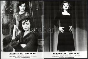 1974 ,,Edith Piaf" című francia film jelenetei és szereplői, 11 db vintage produkciós filmfotó, ezüstzselatinos fotópapíron, 18x24 cm