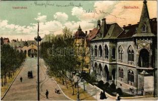 1907 Szabadka, Subotica; Vasút utca, vasútállomás / street, railway station