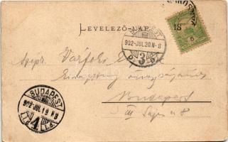 1902 Zabola, Zabala; Gróf Mikes kastély parkja. Bogdán F. fényképész felvétele / castle park, lake