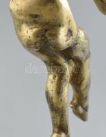 Feltehetően Kerényi Jenő: Art Deco táncos lány. Öntött bronz, jelzés nélkül, m: 29 cm