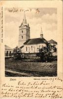 1908 Zboró, Zborov; Rákóczy templom. Salgó Mór kiadása / church
