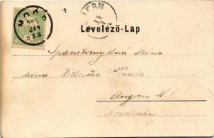 1904 Mór, Piactér, templom, üzletek (r)