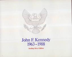 USA DN "John F. Kennedy" 11db Ag emlékérem 10x 23,33g + 1x 136,08g mind klf motívummal, sz...