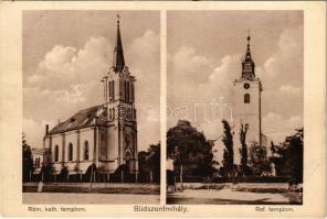 1932 Bűdszentmihály (Tiszavasvári), Római katolikus templom, Református templom (r)