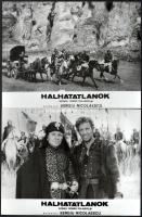 1974 ,,Halhatatlanok" című román film jelenetei és szereplői, 12 db vintage produkciós filmfotó, ezüstzselatinos fotópapíron, kisebb hibákkal, 18x24 cm