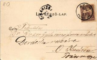 1901 Szob, Római katolikus templom, Lujza leányintézet. Hegedüs Lajos kiadása (EK)