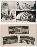 48 MODERN fekete-fehér magyar város képeslap az 1960-as évekből / 48 modern black and white Hungarian town-view postcards from the 60s