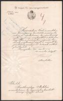 1901 Kirendelés erzsébetvárosi ügyészséghez viaszpecséttel.